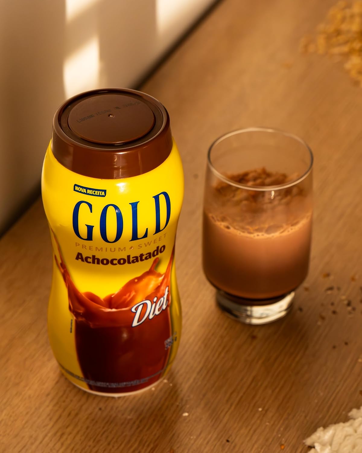  جولد شوكولاتة بودرة دايت محلى فاخر (200 جم) - Gold Diet Chocolate Powder Premium Sweetener 