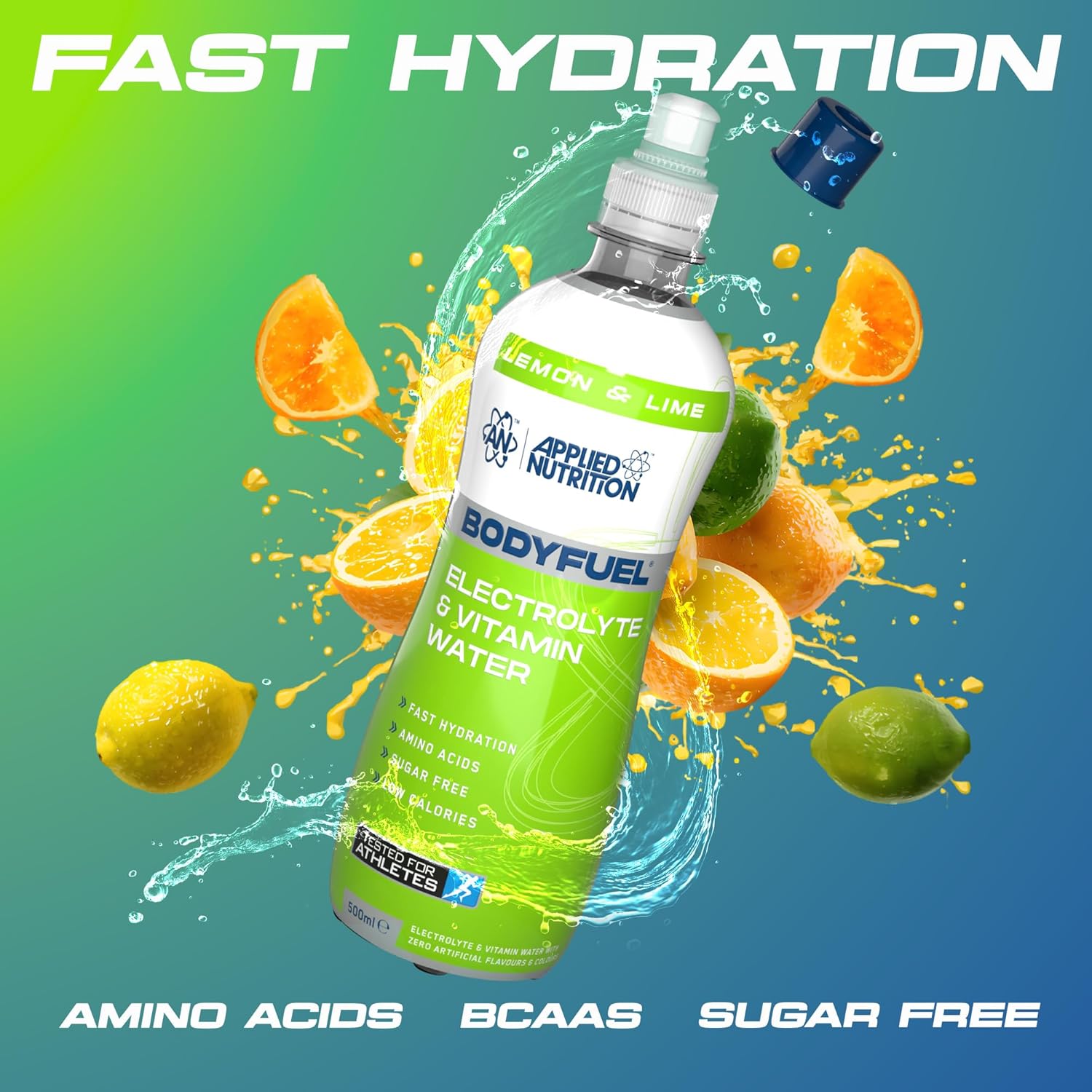 أبلايد نيوتريشن - بودي فيول ماء الكتروليت وفيتامينات (12 عبوة) - Applied Nutrition BodyFuel Electrolyte Vitamin Water 
