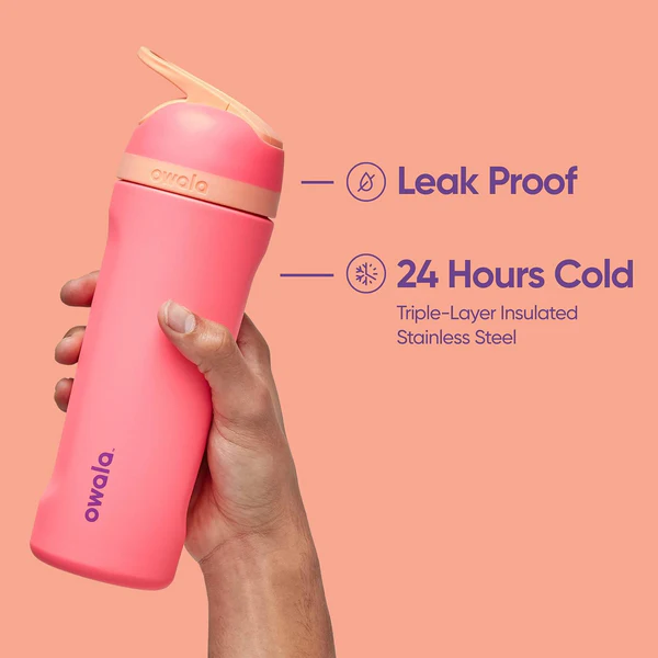  أوالا - فليب زجاجة مياه معزولة من الستانلس ستيل (709 مل) - Owala - Flip Stainless Steel Water Bottle 