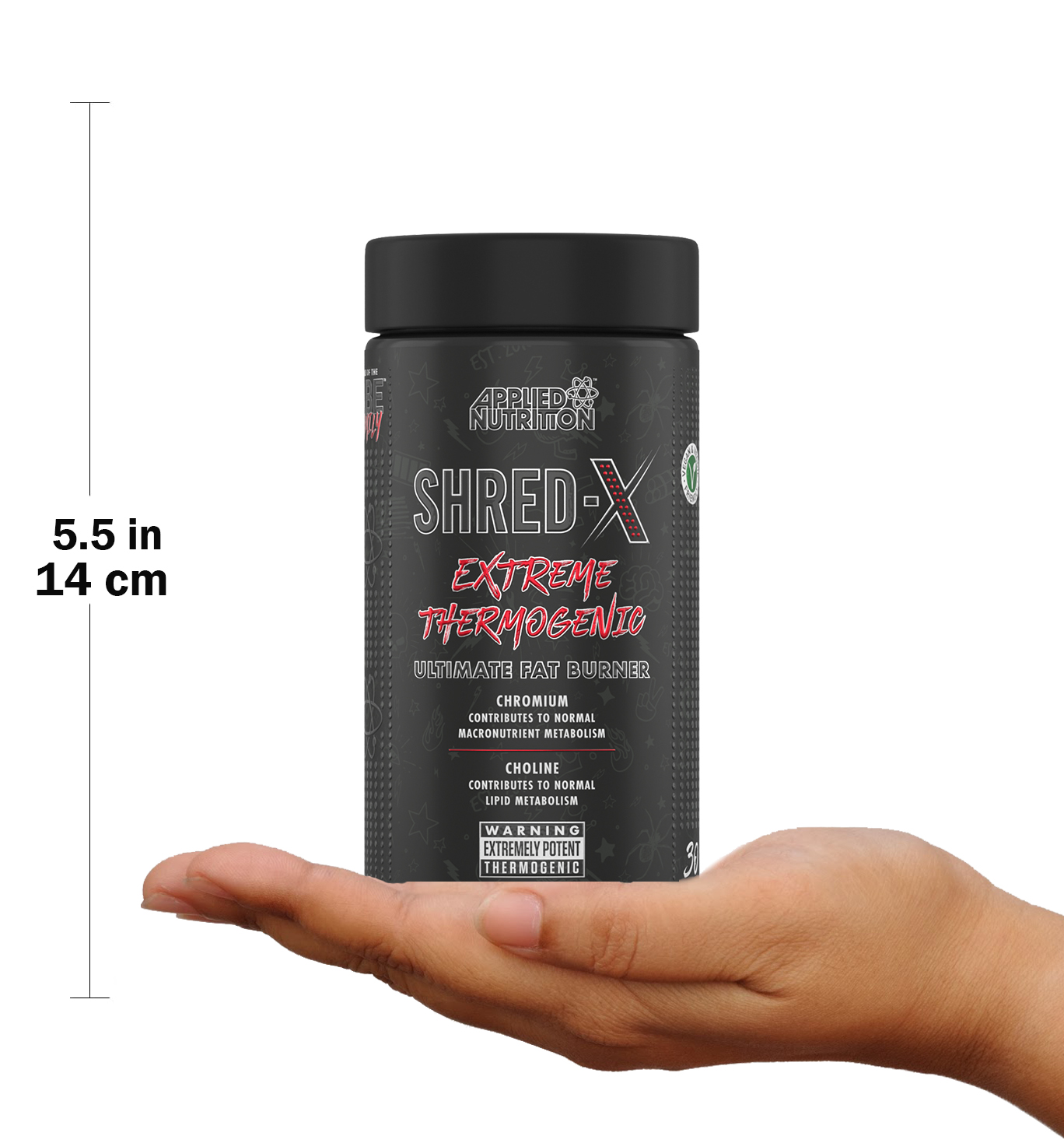  أبلايد نيوتريشن - شريد إكس ثيرموجينك حارق الدهون (90 كبسولة - 30 حصة) - Applied Nutrition Shred X Fat Burner 