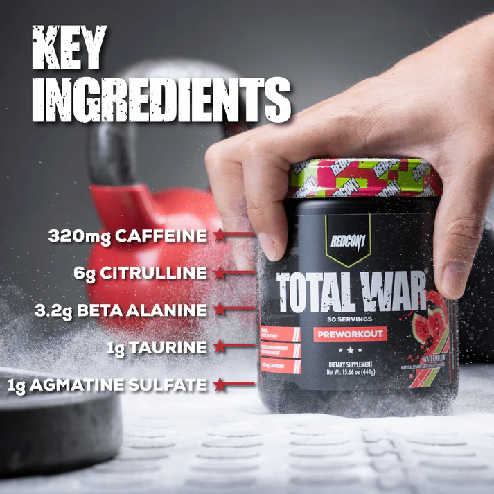  ريدكون 1 - توتال وار ماقبل التمرين (30 حصة) Redcon1- Total War pre-workout 