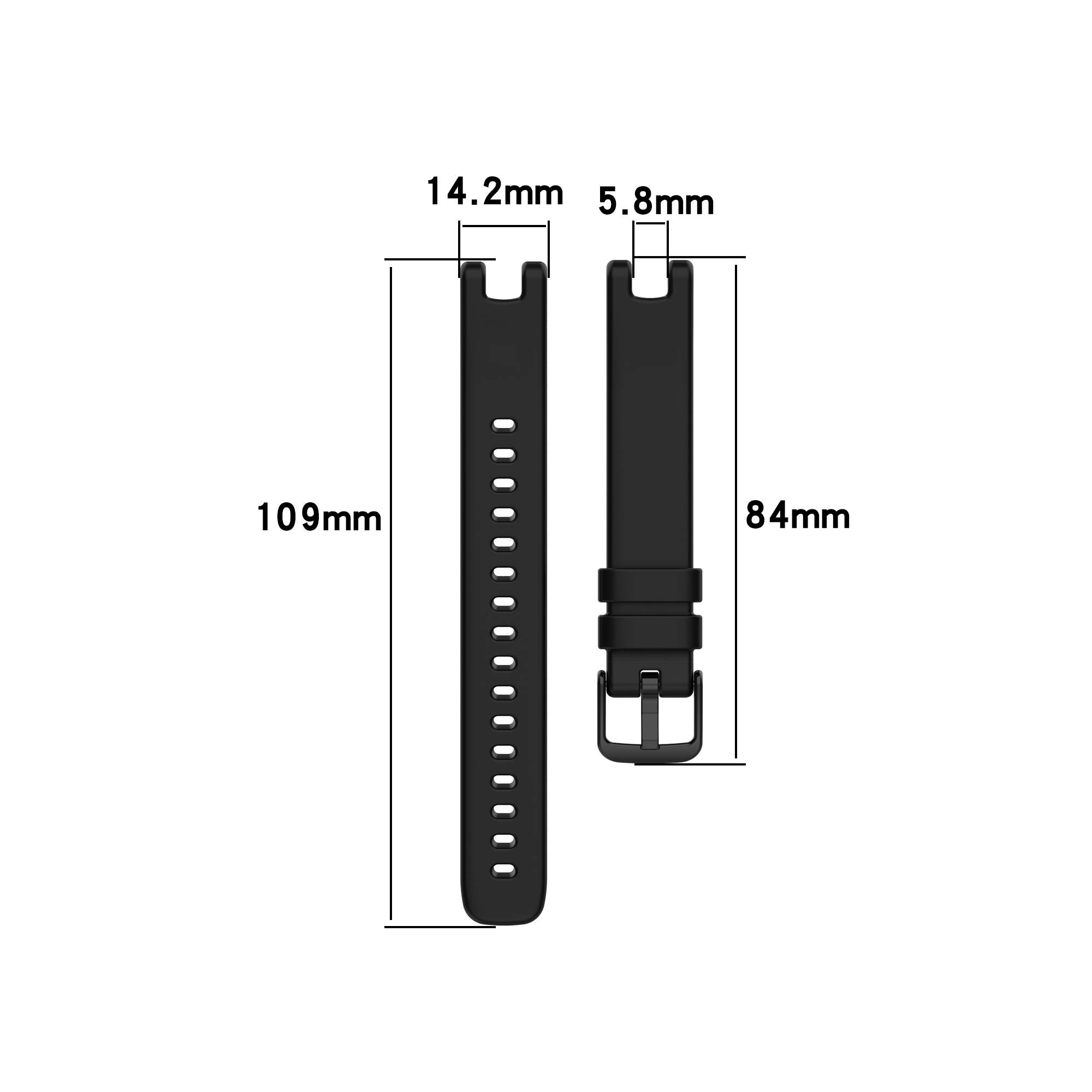 Silicone Replacement Band for Garmin lily Watch black 