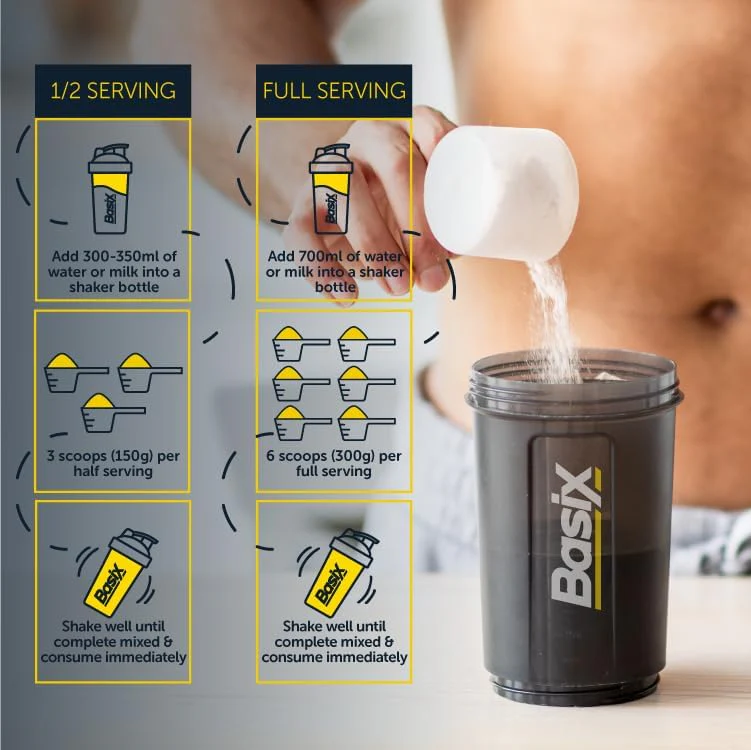  بيسيكس - توتال جينر عالي البروتين والكارب - Basix Muscle Whey Protein 