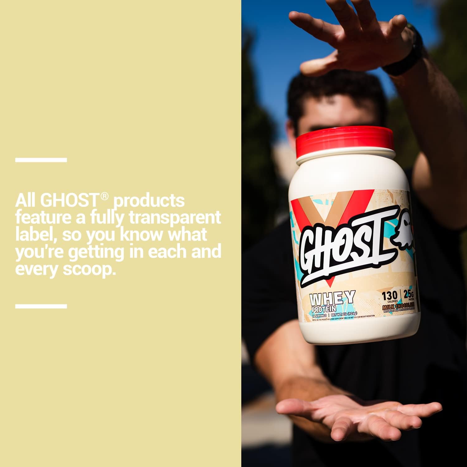  جوست - واي بروتين بودر Ghost - Whey Protein Powder 