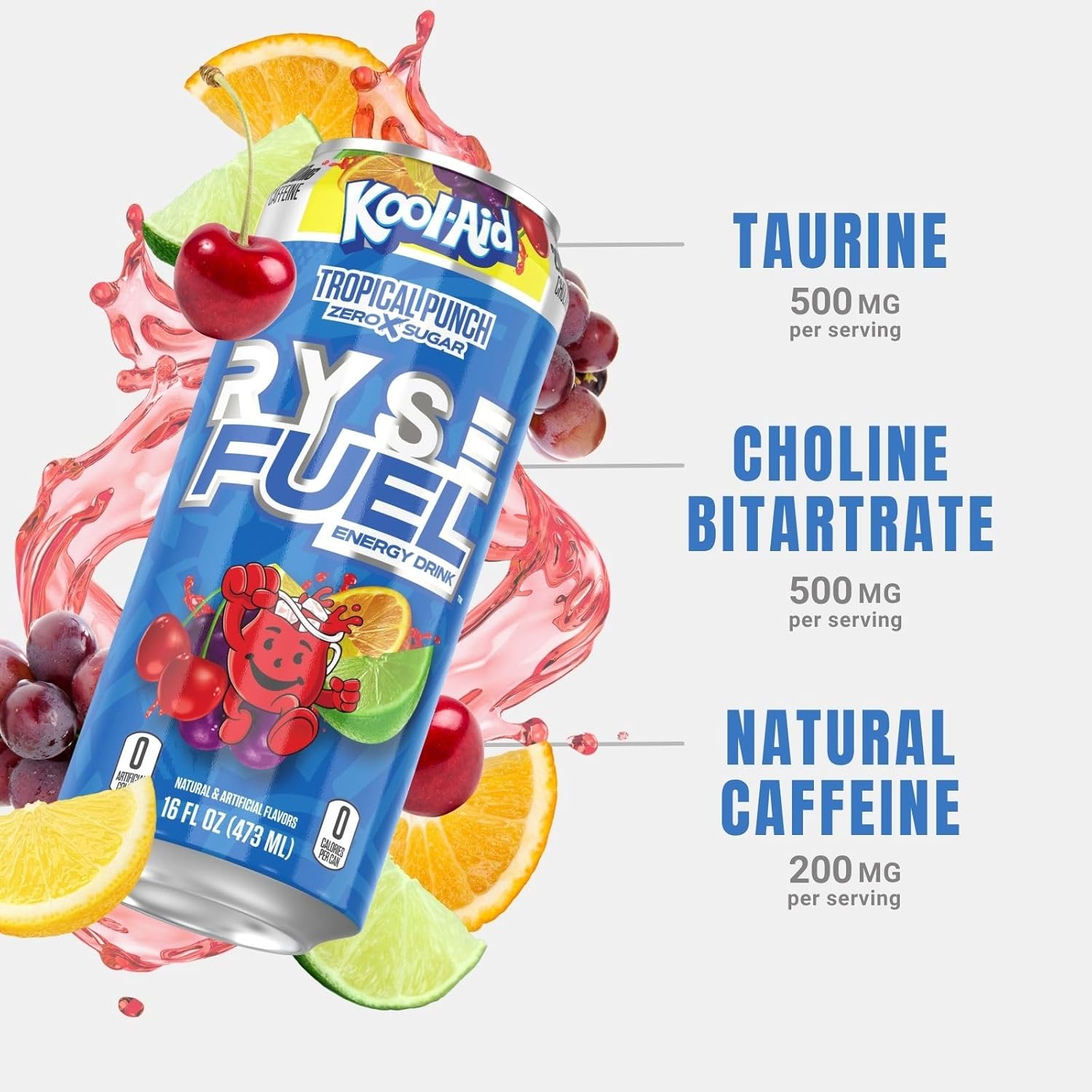  رايس فيول - مشروب الطاقة ما قبل التمرين (12 علبة) - RYSE Fuel Energy Drink 