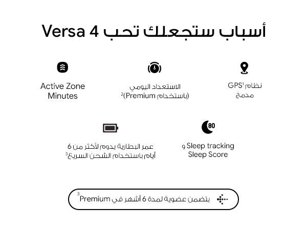  ساعة فيتبيت الذكية، موديل فيرسا 4 (Fitbit Versa 4) 