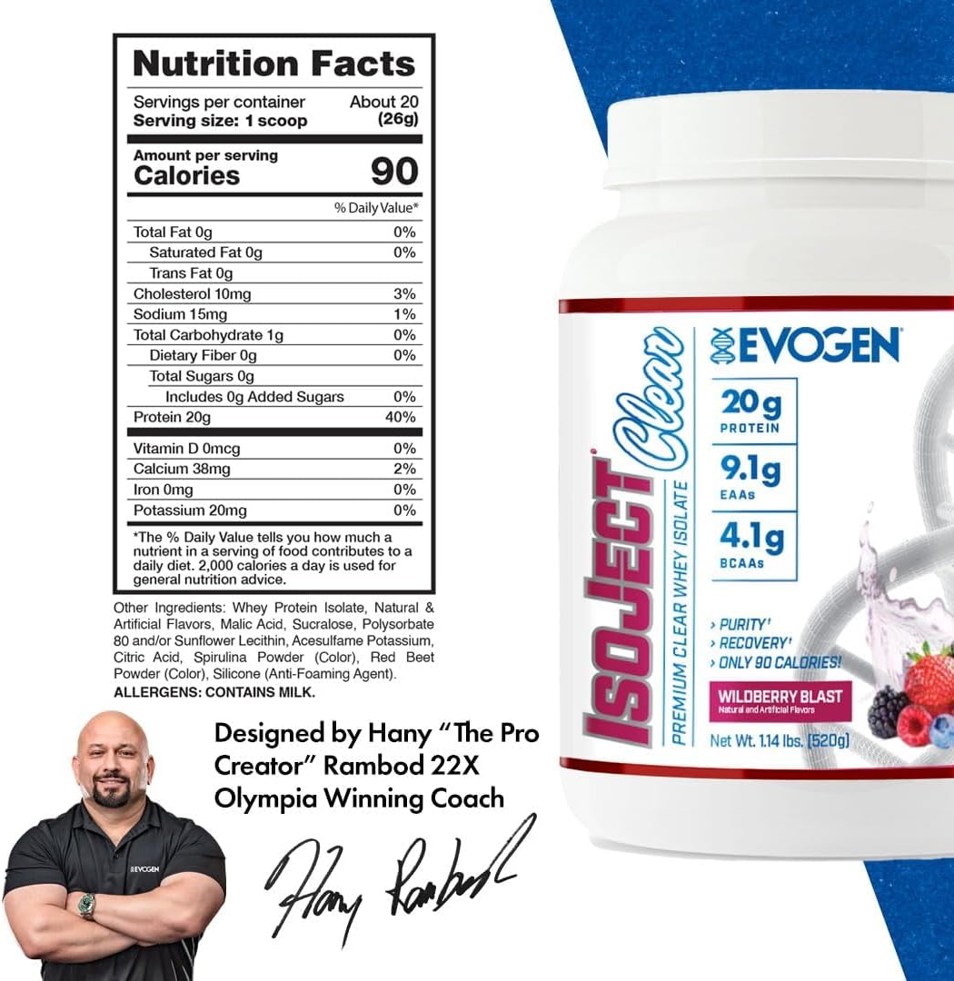  Evogen - ISOJECT Clear Protein Whey Isolate 