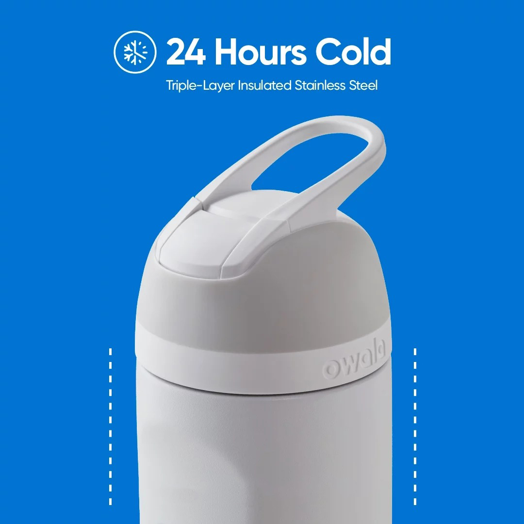  أوالا - فليب زجاجة مياه معزولة من الستانلس ستيل (709 مل) - Owala - Flip Stainless Steel Water Bottle 