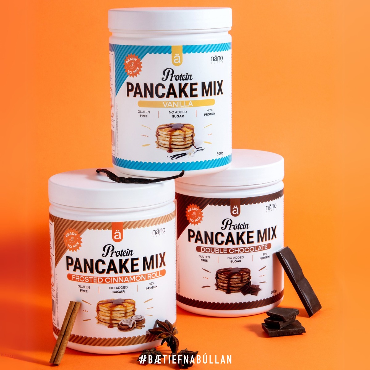  نانو سبس - بان كيك بروتين ميكس (500 جم) - Nano Supps -  Protein Pancake Mix 