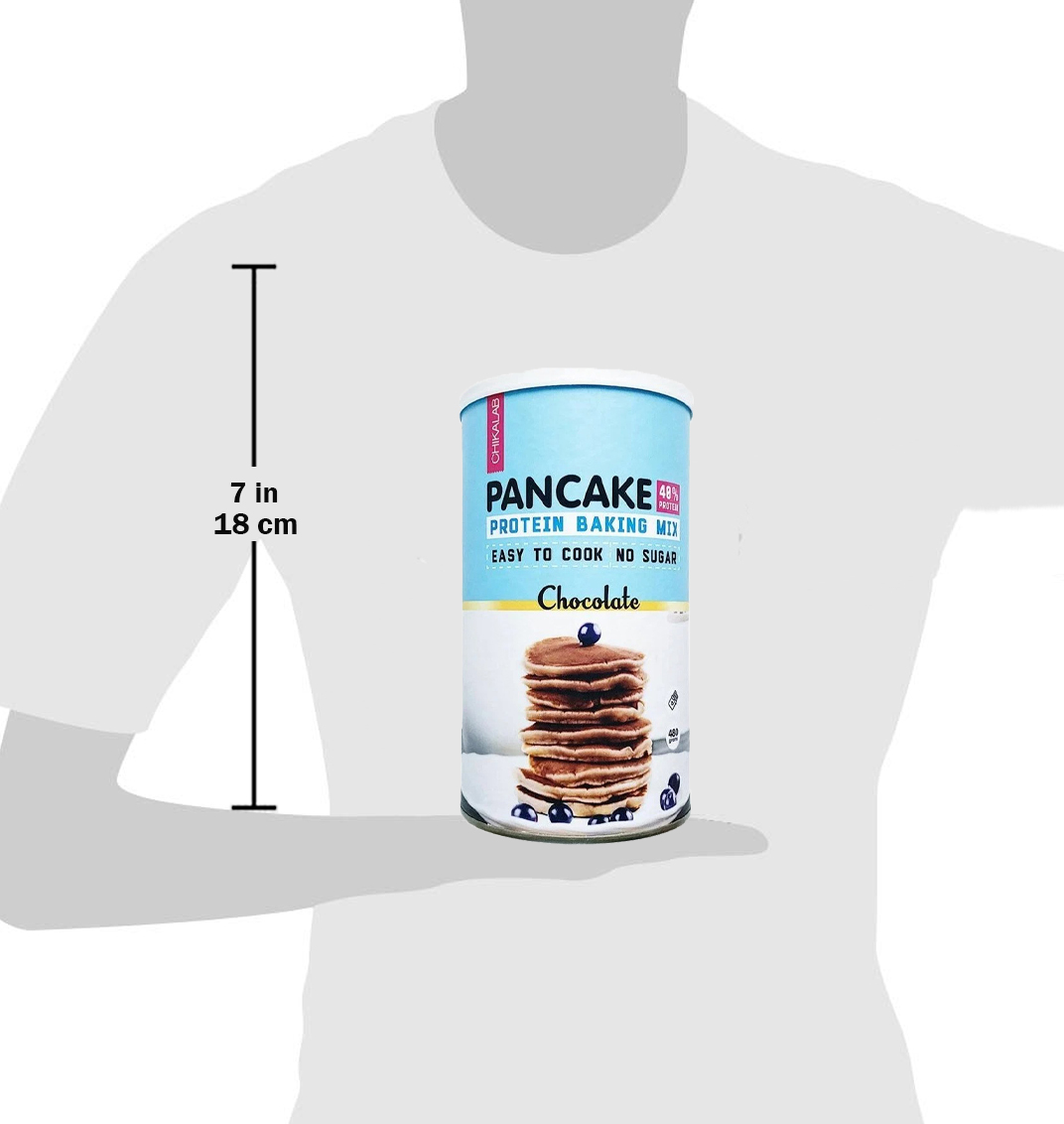  شيكالاب - خليط بان كيك بروتين خالي من السكر (480 جم) - Chikalab - Pancake Protein Baking Mix 