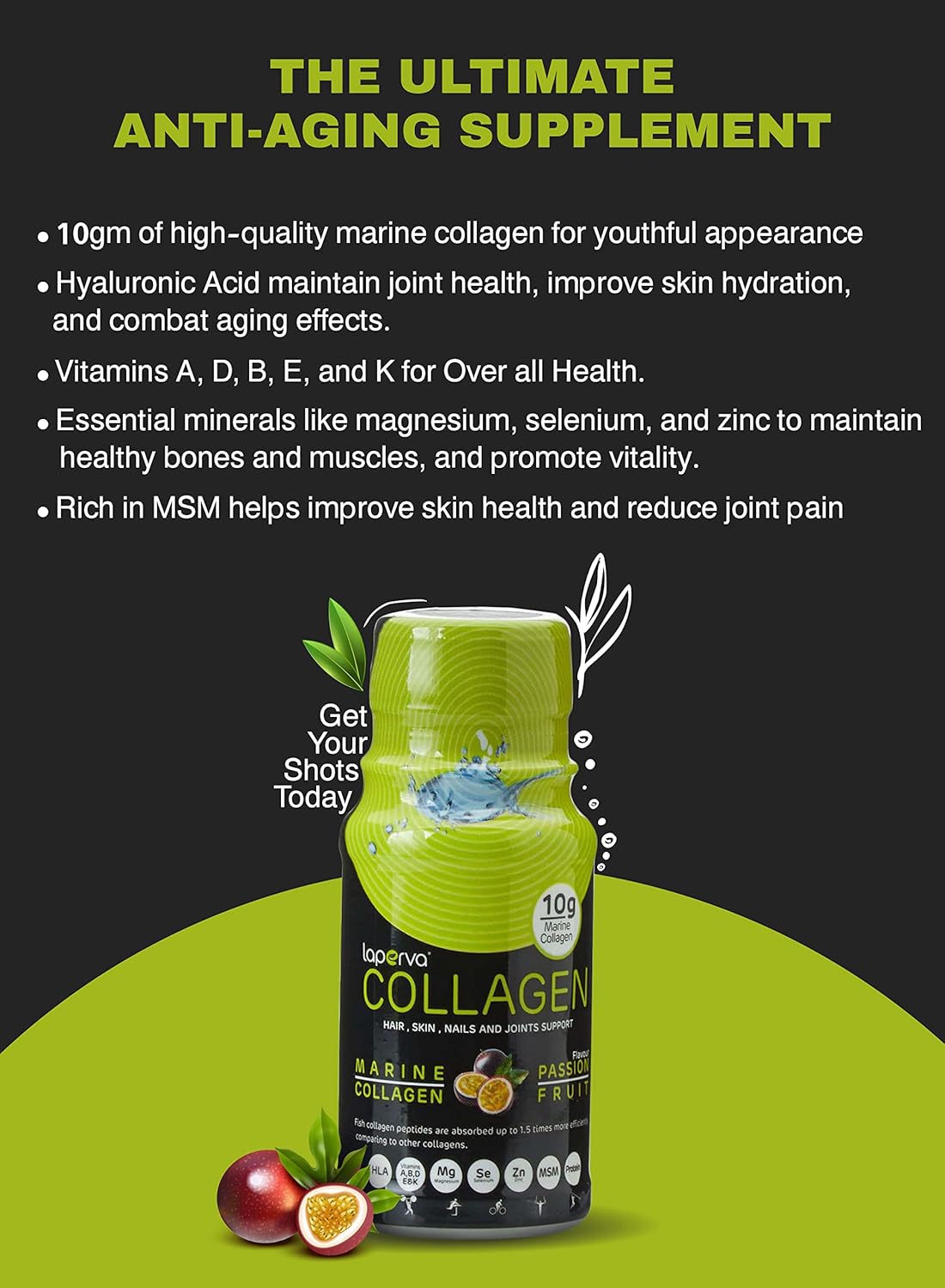  لابيرفا - كولاجين شوت (12 حبة) - laperva Marine Collagen Shots 
