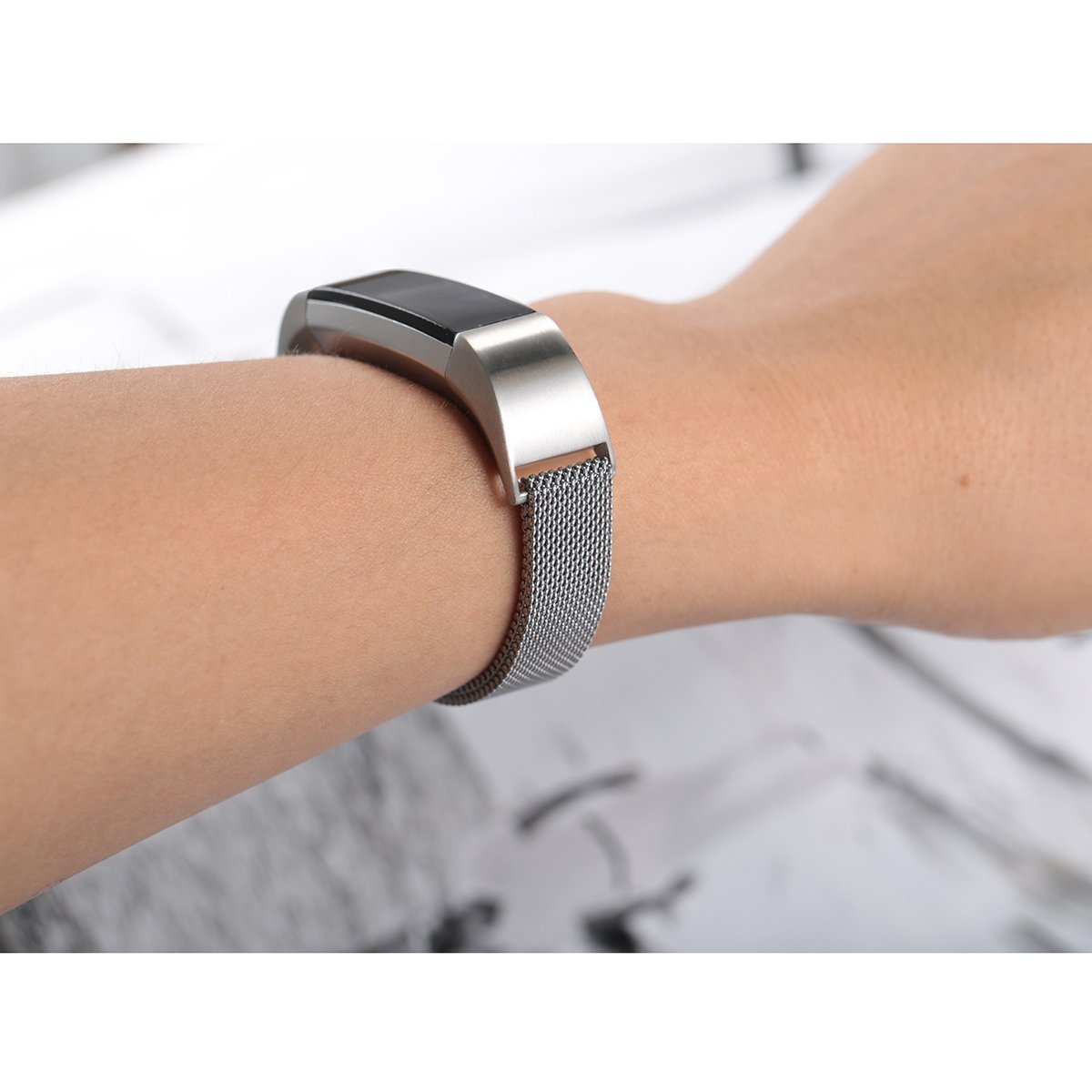  سوار  لساعة فيتبيت التا والتا إتش أر فضي- Fitbit Band Alta &Alta HR 