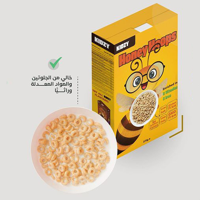  كيدزي - كورن فليكس حلقات الذرة (375 جم) - Kidzy Corn Flakes Maize Hoops 