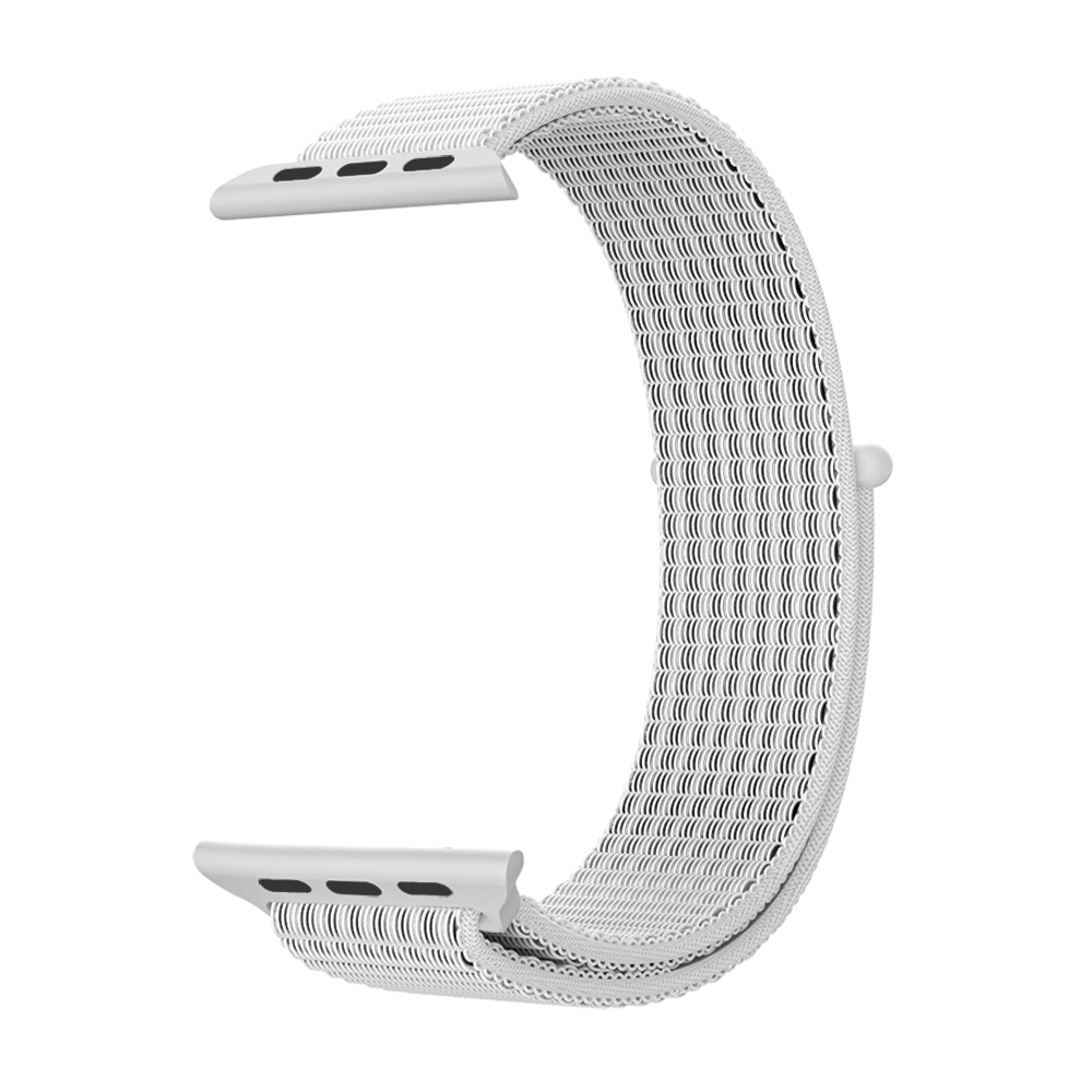  سوار تبديل  النايلون لساعة ابل أبيض  -Nylon strap for Apple Watch Whit 