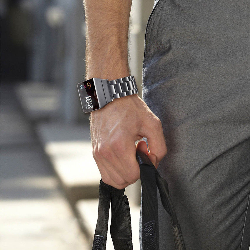  سوار فيتبت ايونيك معدني فضي -Replacement Band for Fitbit Ionic Silver 