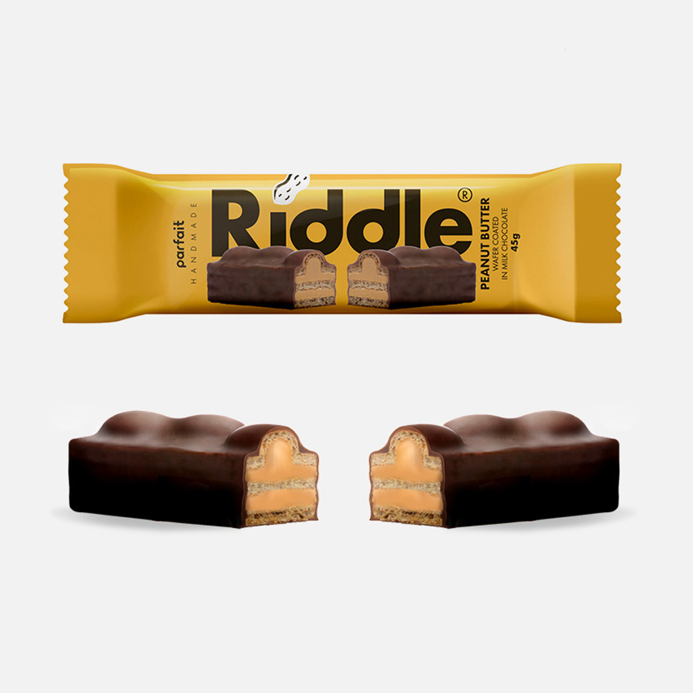  ريدل -  بار ويفر بروتين بزبدة الفول السوداني (15 حبة) - Riddle Peanut Butter Protein Bar Wafer 