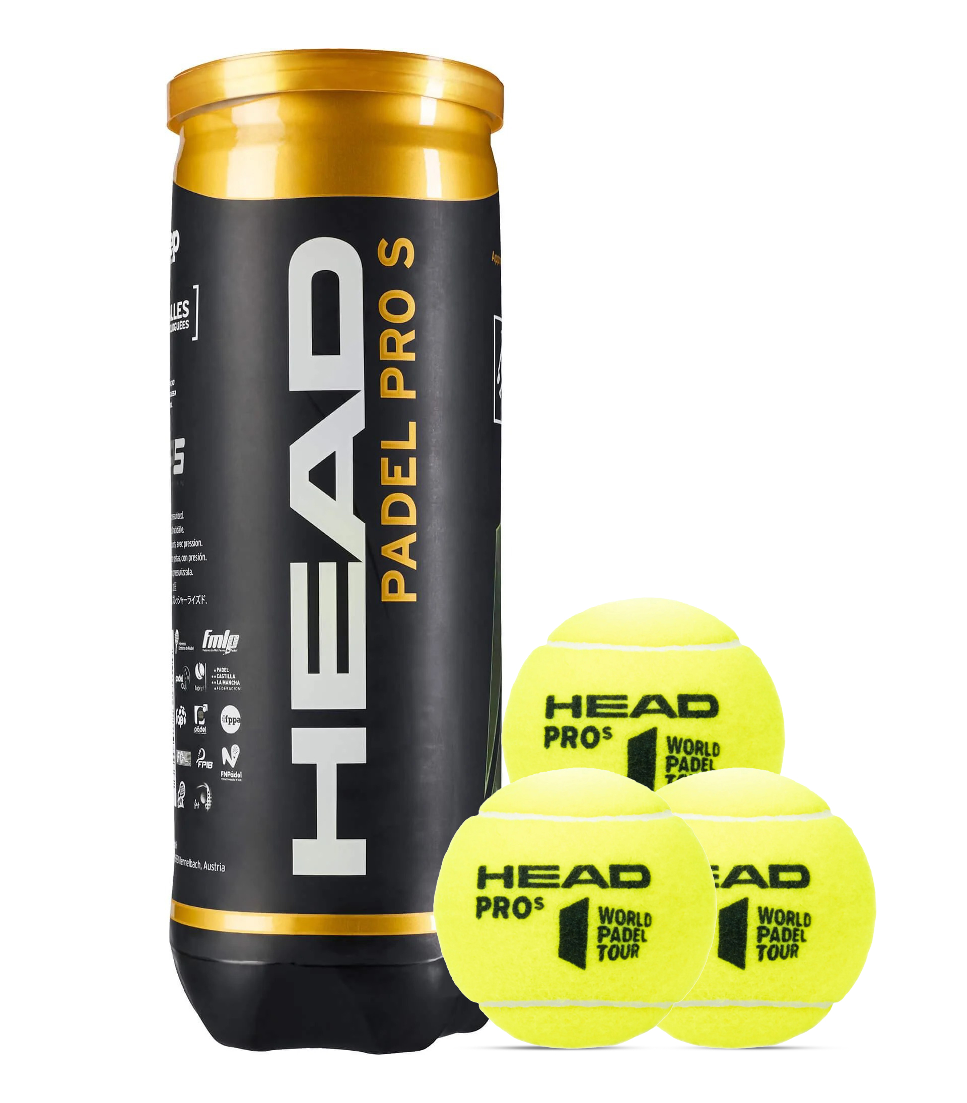  هيد سبورت - كرات البادل برو اس - Head Padel Pro S Balls 