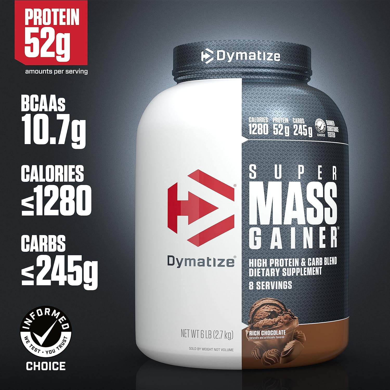  ديماتيز - سوبر ماس جينر لزيادة الوزن ( 6 باوند ) - Dymatize Super Mass Gainer 