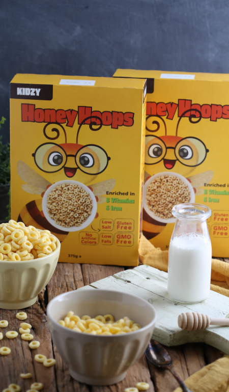  كيدزي - كورن فليكس حلقات الذرة (375 جم) - Kidzy Corn Flakes Maize Hoops 