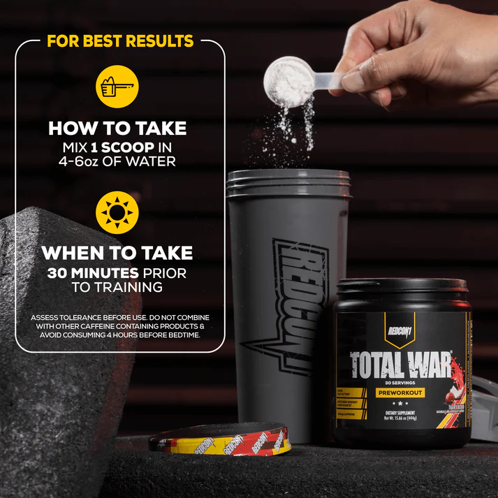  ريدكون 1 - توتال وار ماقبل التمرين (30 حصة) Redcon1- Total War pre-workout 