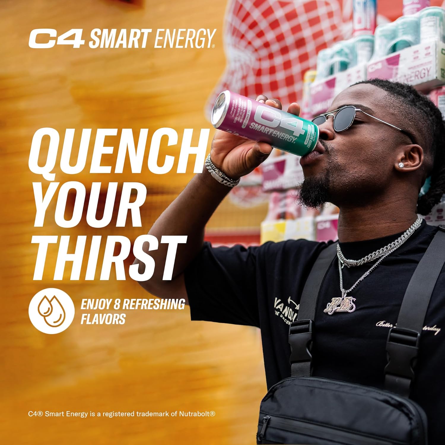  سيليكور - سي 4 مشروب طاقة الذكي قبل التمرين (12 علبة) - Cellucor - C4 Smart Energy Drink 