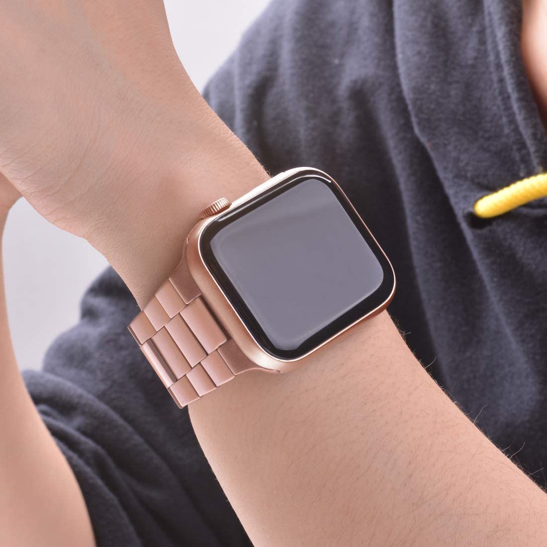  سوار معدن لساعة ابل روز قولد -metal bracelet for apple watch Rose gold 