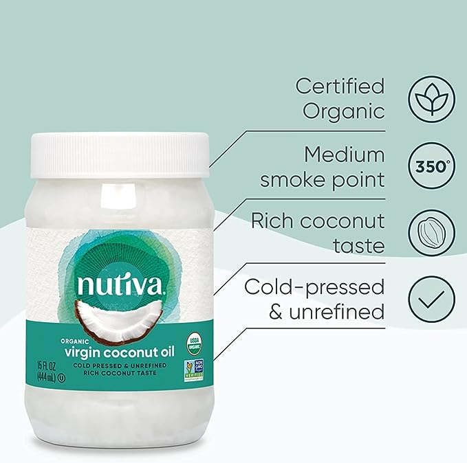  نوتيفا‏ زيت جوز هند عضوي بكر Nutiva Organic Virgin Coconut Oil 