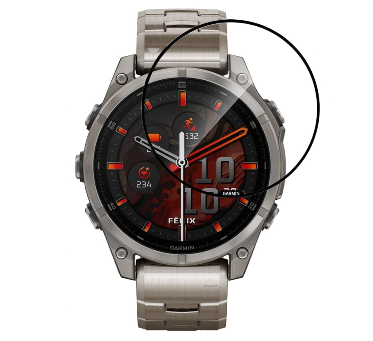  3 قطع - حامي شاشة لساعة جارمن فينكس 8 (Garmin Fenix 8) 