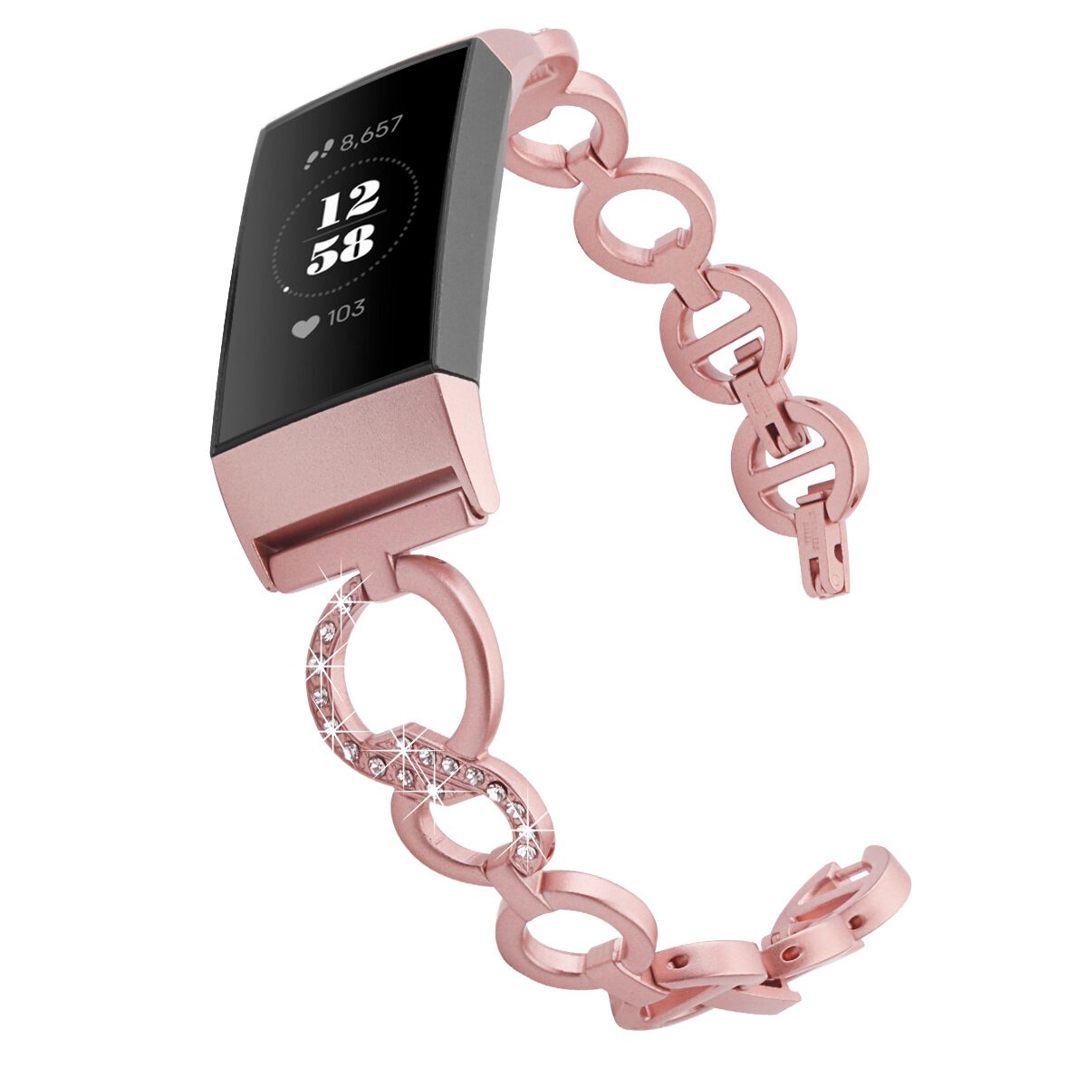  سوار  معدن لساعة فيتبيت تشارج 3 و تشارج 4 -Metal Bands  Fitbit Charge4 