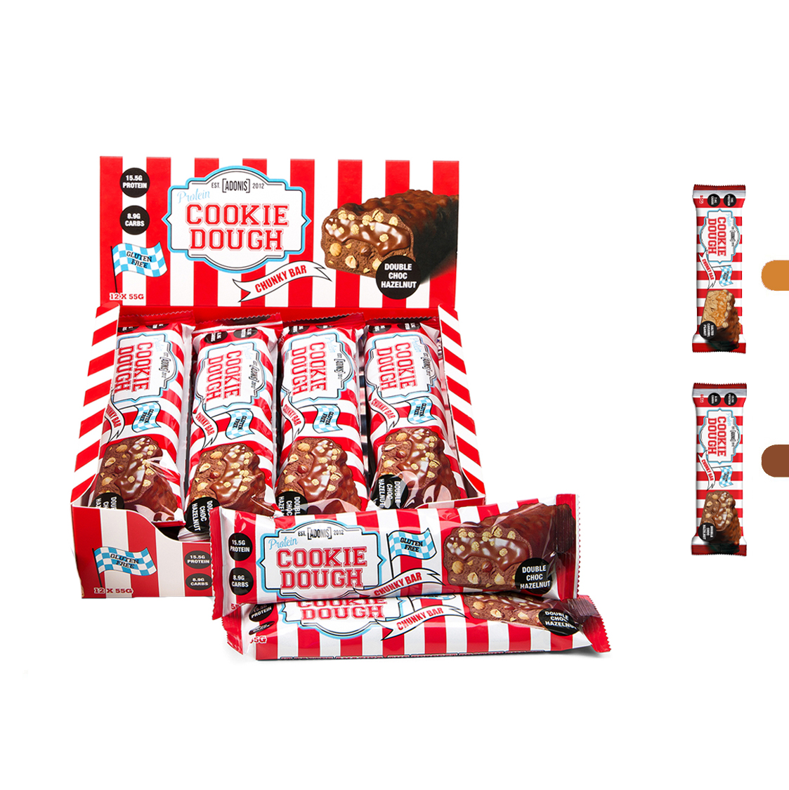  Adonis - Protein Cookie Dough Chunky Bar (Box Of 12) 