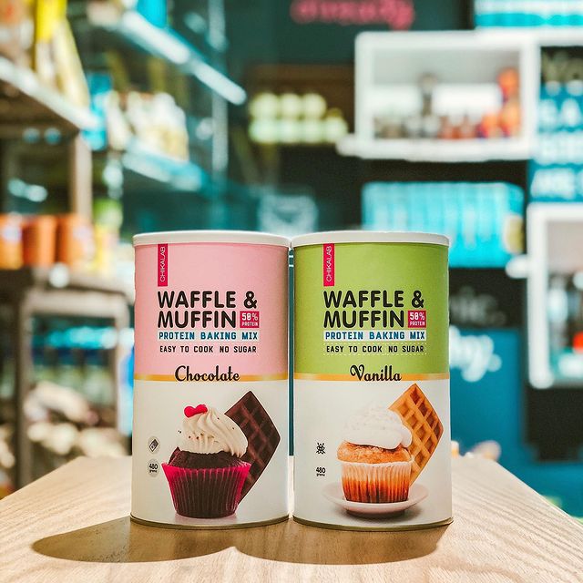  شيكالاب - خليط الوافل والمافن بروتين خالي من السكر (480 جم) - Chikalab - Waffle & Muffin Protein Baking Mix 