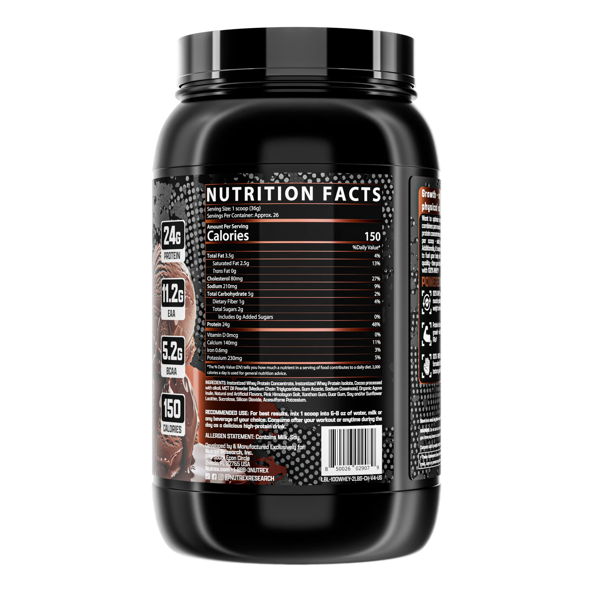  Nutrex Research 100% Whey Protein 