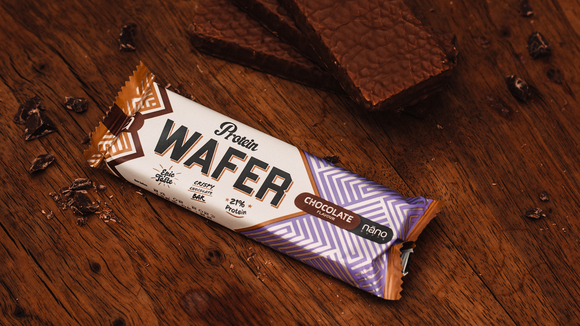  نانو سبس - ويفر بروتين كرسبي (12 حبة) - Nano Supps Protein Wafer 