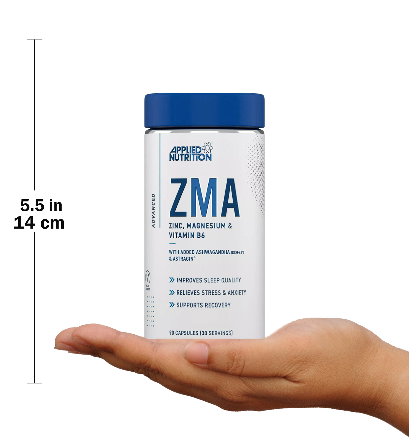  ابلايد نيوترشن - ZMA مع اشواجندا (90 كبسولة) - Applied Nutrition ZMA With Ashwagandha 