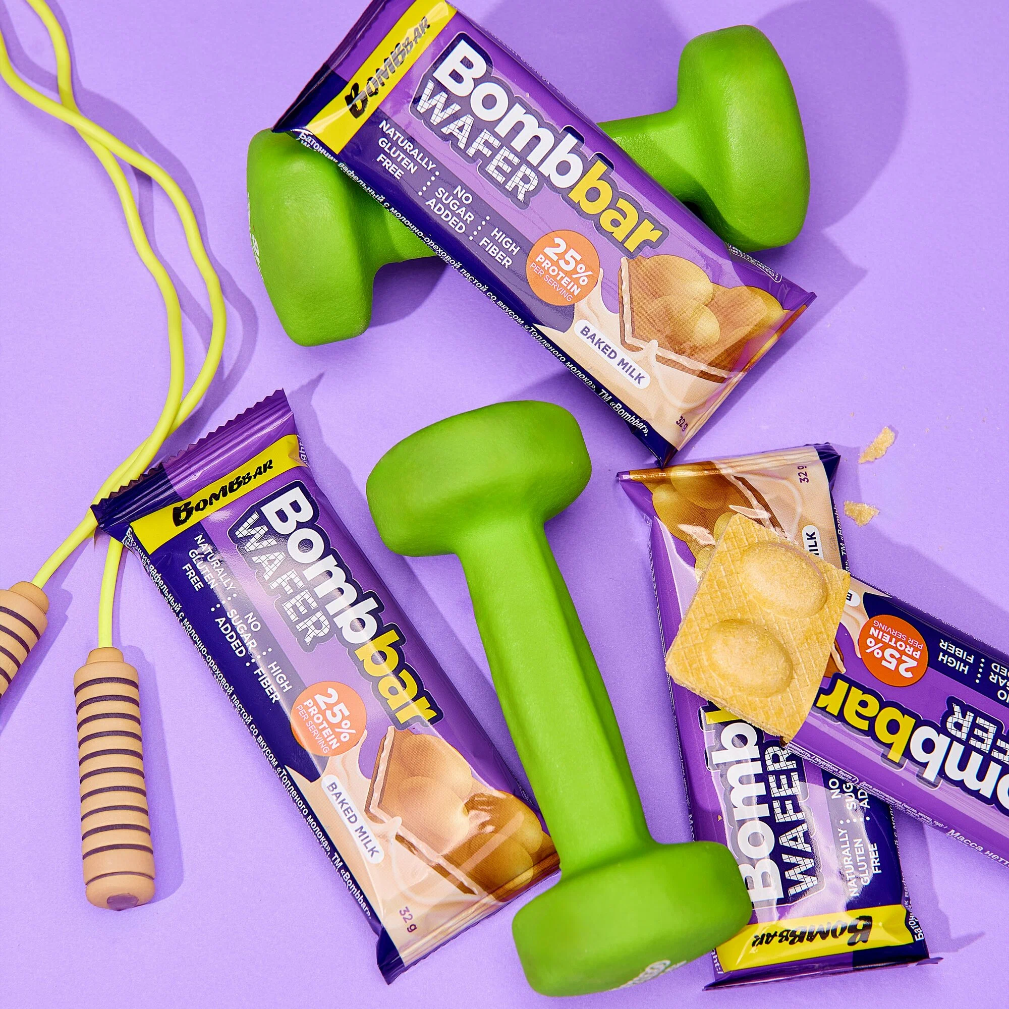  بومب بار - بروتين ويفر (12 حبة) - BombBar - Protein Wafer 