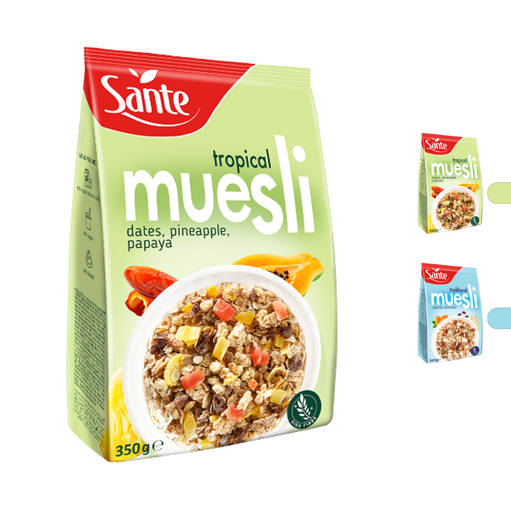  سانتيه - موسلى حبوب الافطار (350 جم) - Sante Cereals muesli 