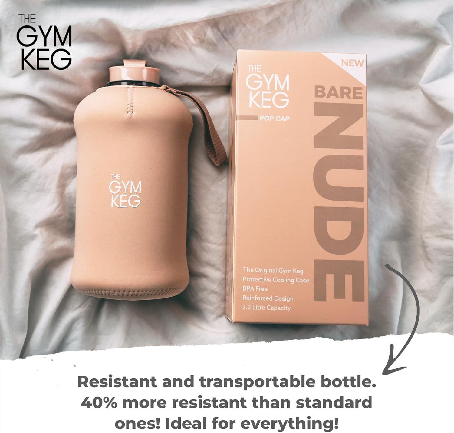  The Gym Keg - Sports Water Bottle (2.2 L) 