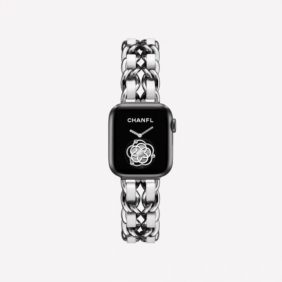 سوار من المعدن والجلد لساعة ابل-Metal & leather strap for Apple Watch 