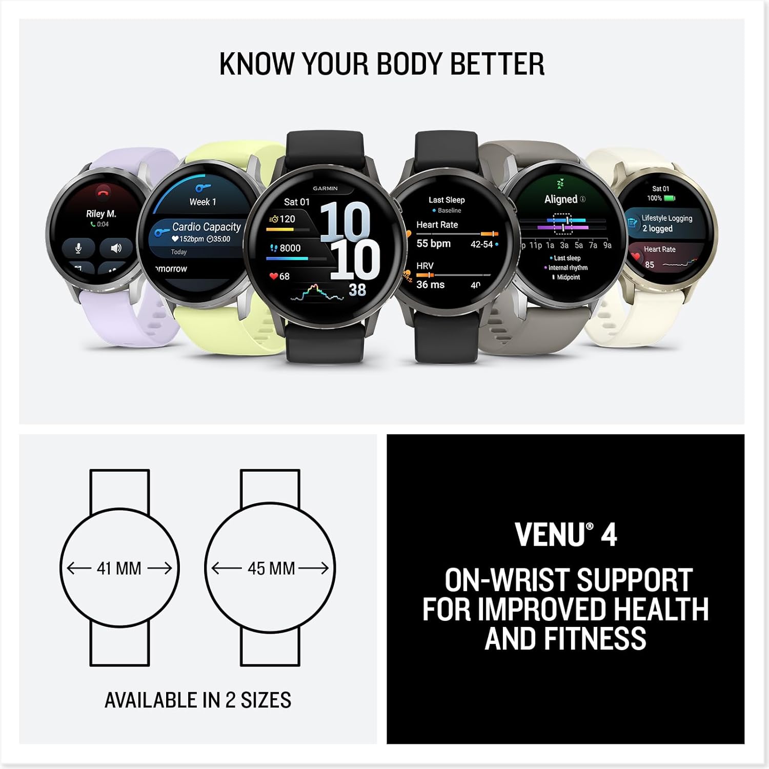  ساعة جارمن الذكية موديل فينو 4 (Garmin Venu 4) 