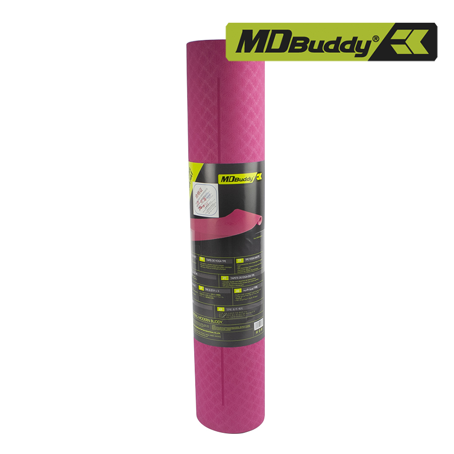  فرشة/حصيرة اليوغا - Yoga Mat with Position Lines Pink color 
