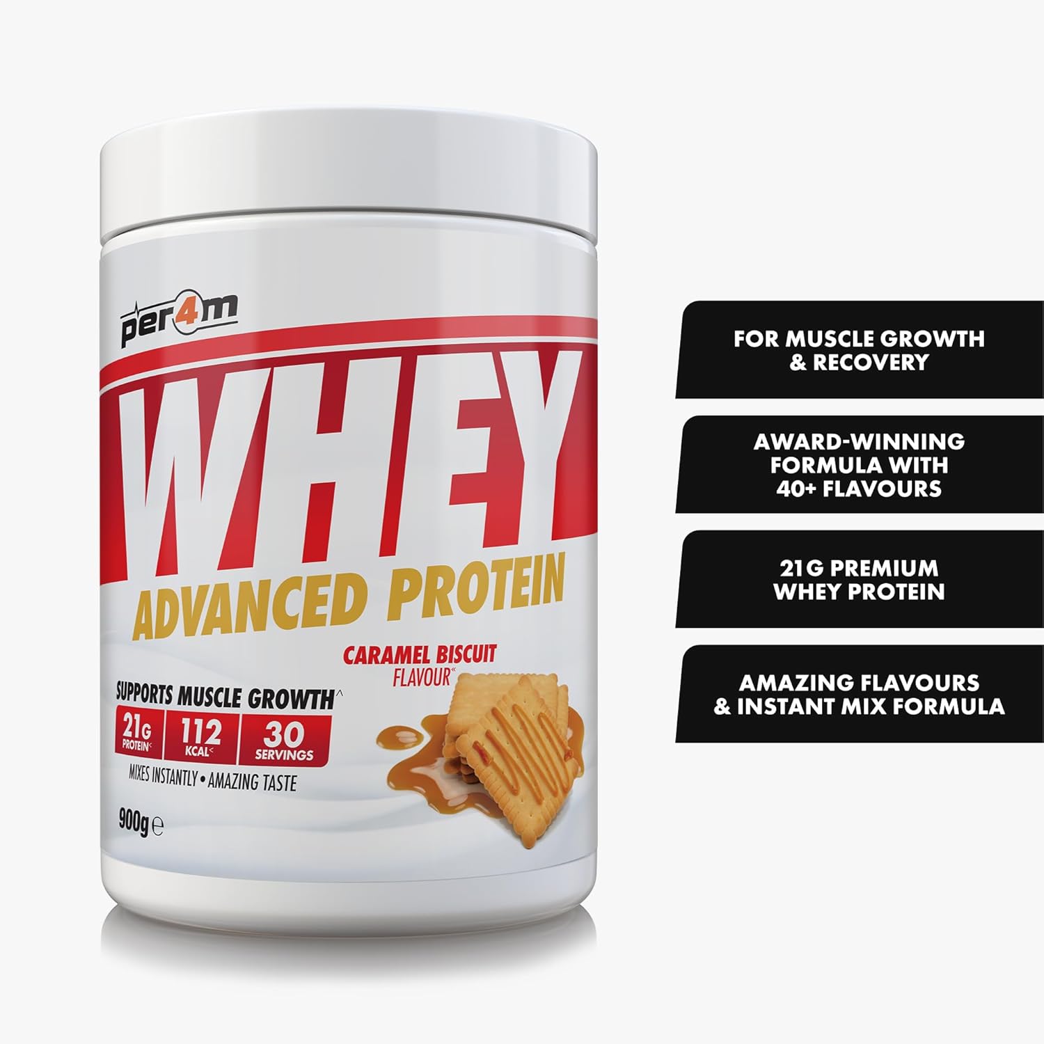  بير فورم - واي بروتين باودر (900 جم) - Per4m Whey Protein Powder 