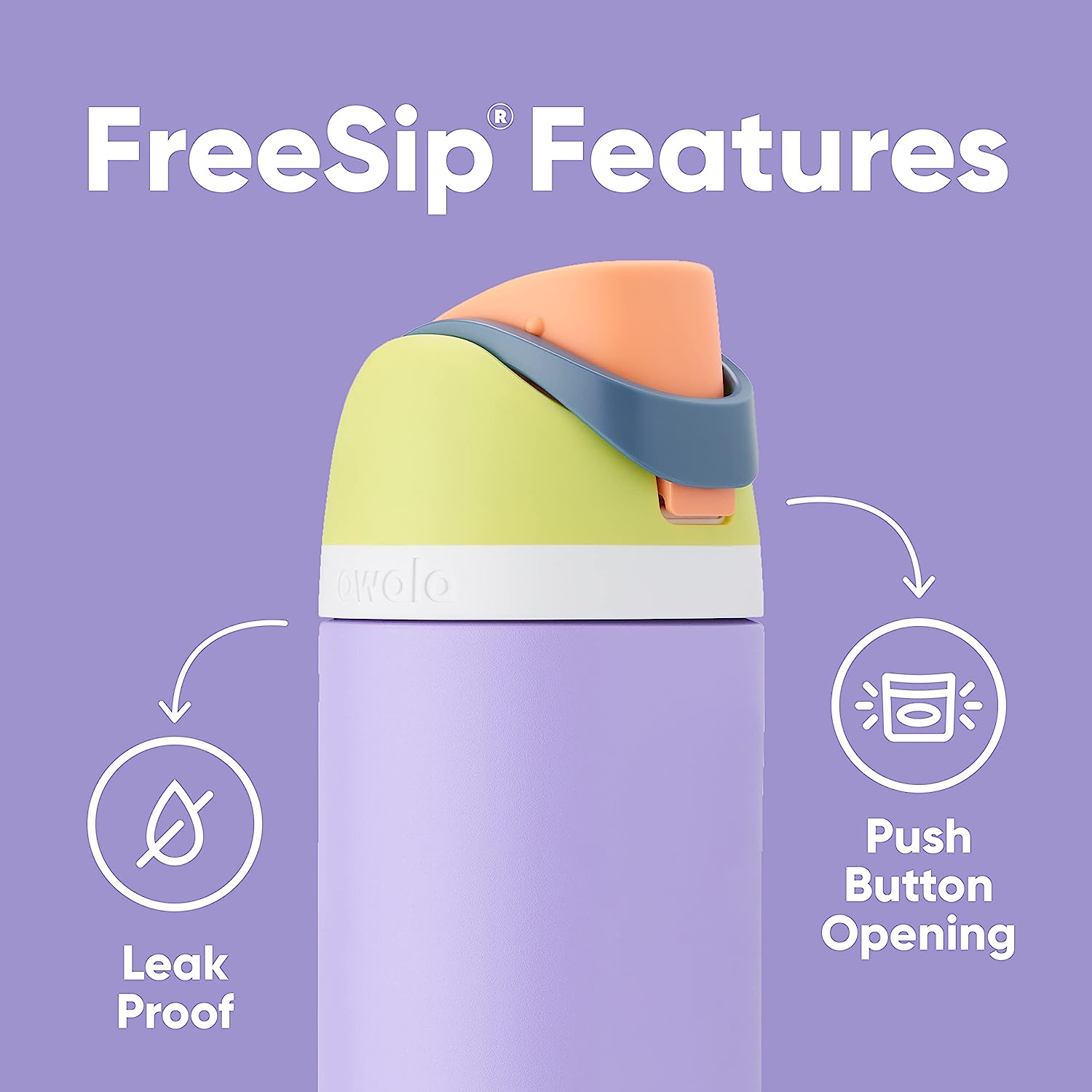  أوالا فري سيب زجاجة مياه ستانلس ستيل المعزول (940 مل) - Owala FreeSip Insulated Stainless Steel Water Bottle 