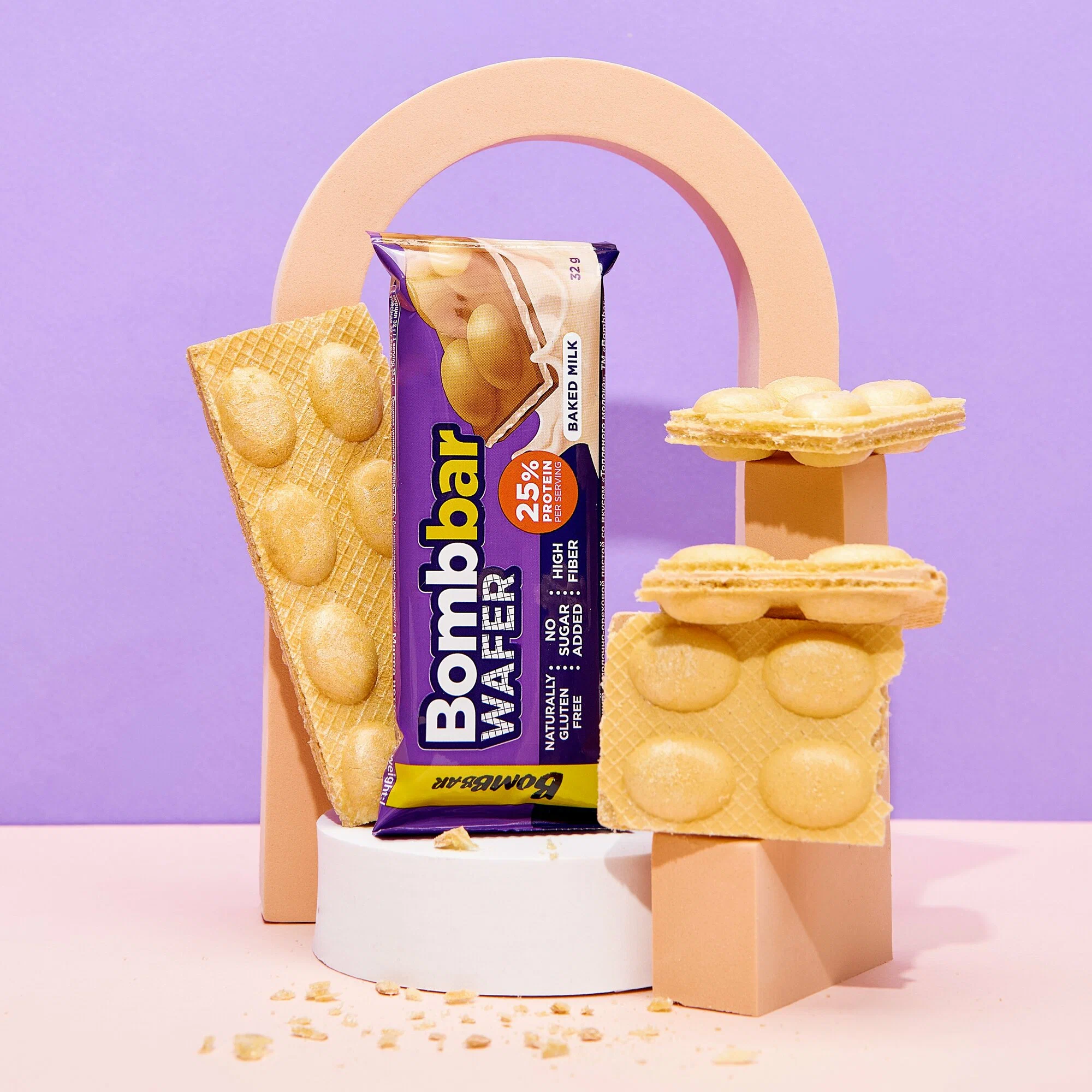  بومب بار - بروتين ويفر (12 حبة) - BombBar - Protein Wafer 