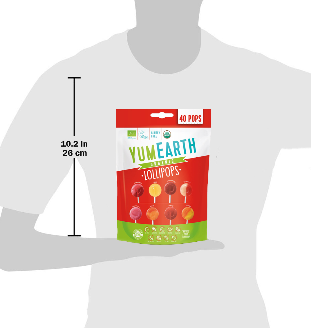  يم ايرث - مصاصات فواكه عضوية (40 حبة) - Yum Earth Organic Fruit Pops 