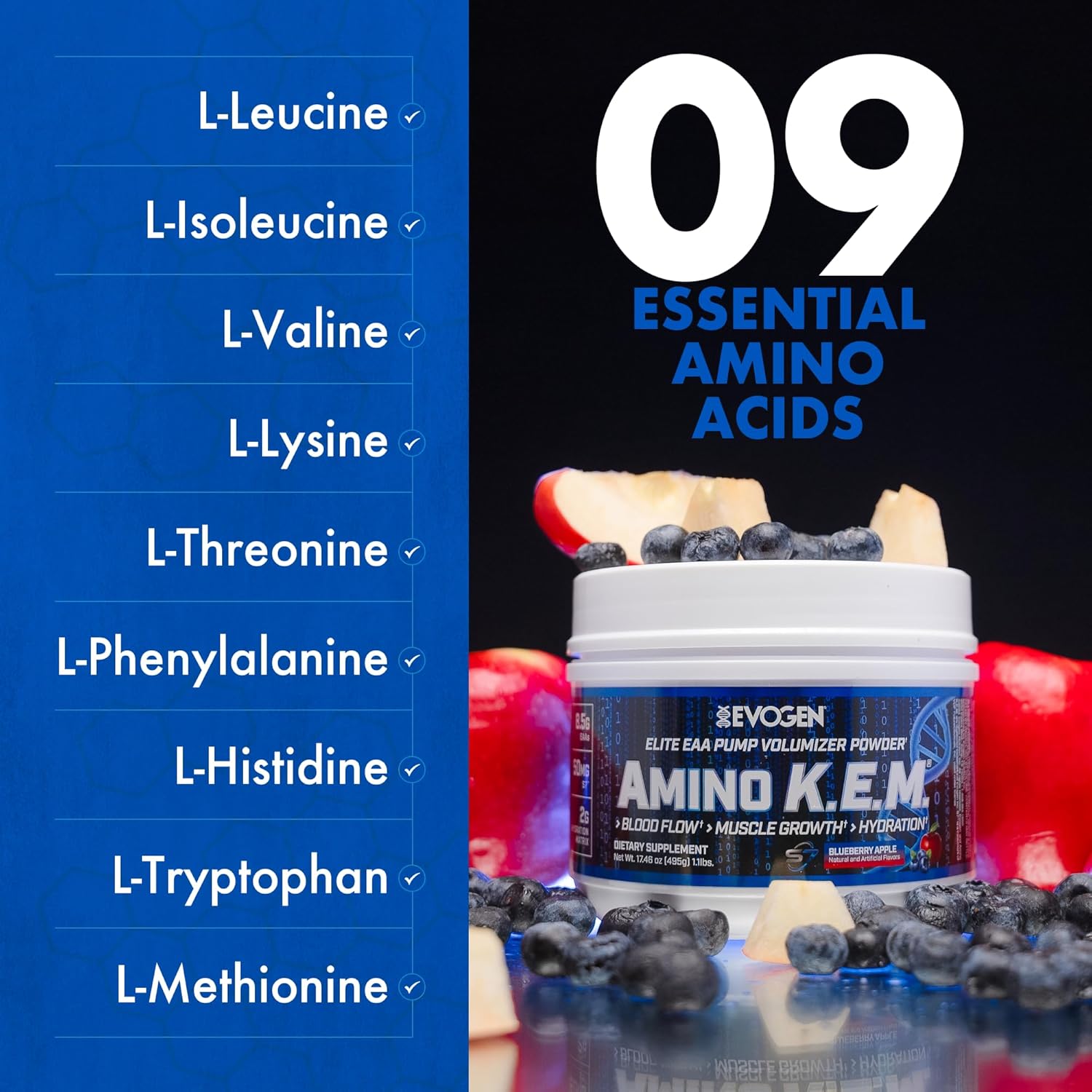  Evogen - Amino K.E.M. Essential Amino Acid (480g) 