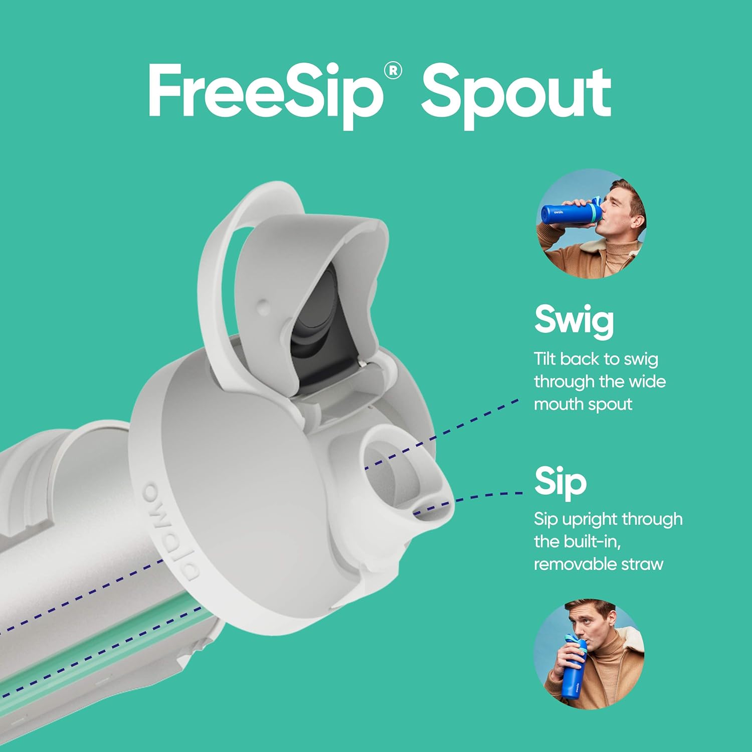  أوالا فري سيب زجاجة مياه تريتان - Owala FreeSip Tritan Water Bottle 