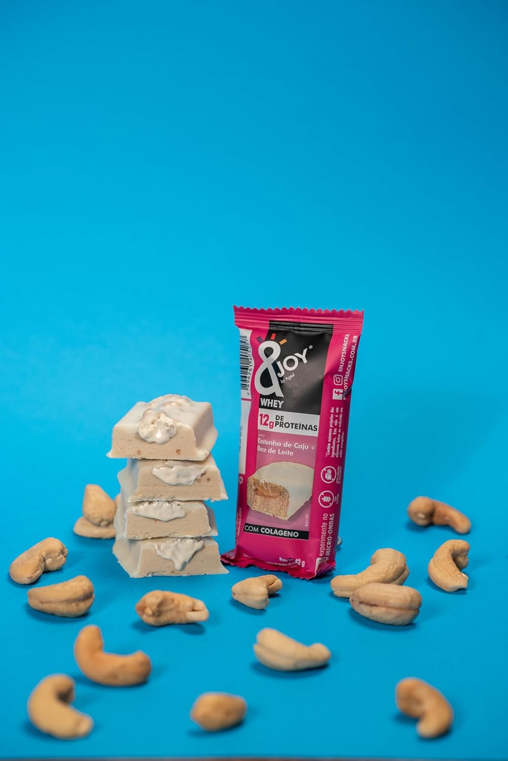  جوي - انجوى واي بروتين بار خالي من السكر (12 بار) - Enjoy snacks Enjoy Whey Bar Protein Zero Sugar 