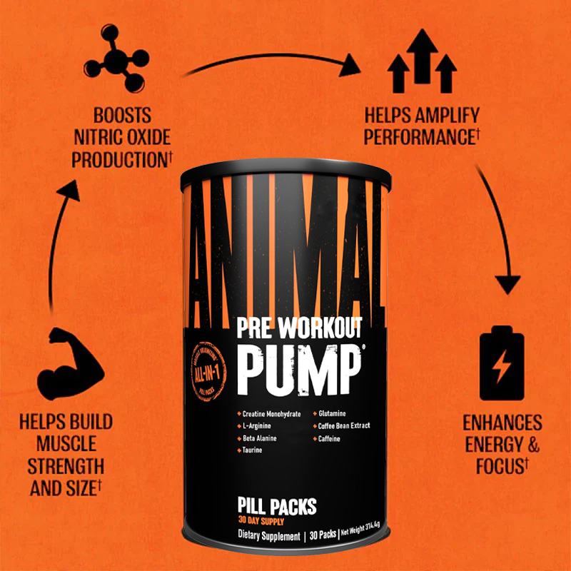  يونيفرسال نيوترشن - كبسولات أنيمال بامب ماقبل التمرين (30 قرص) - Universal Nutrition  Animal Pump pre-workout  