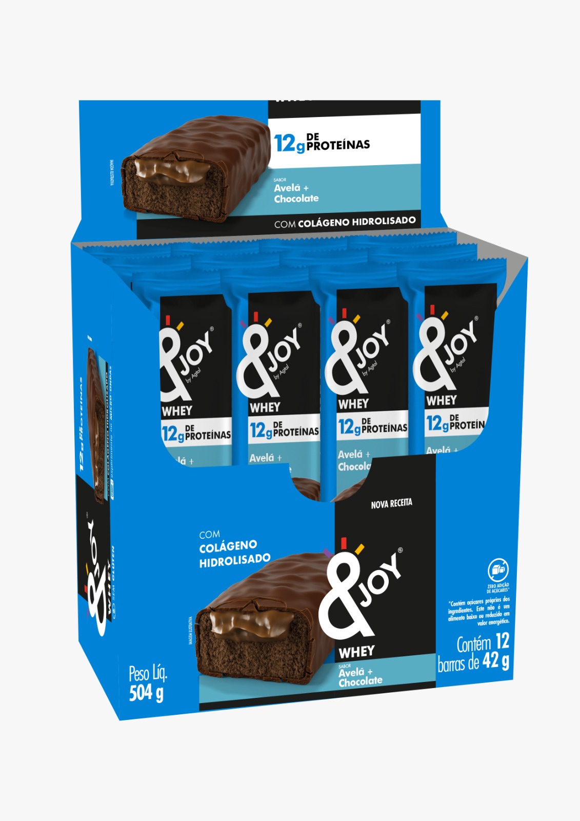  جوي - انجوى واي بروتين بار خالي من السكر (12 بار) - Enjoy snacks Enjoy Whey Bar Protein Zero Sugar 