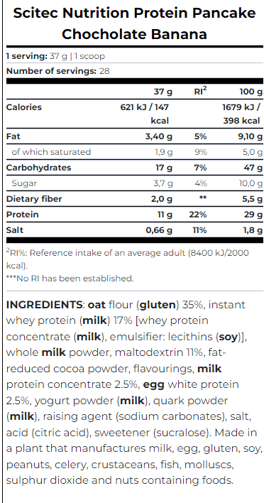  سايتك نوتريشن - بروتين بان كيك (1 كجم) - Scitec Nutrition Protein Pancake 
